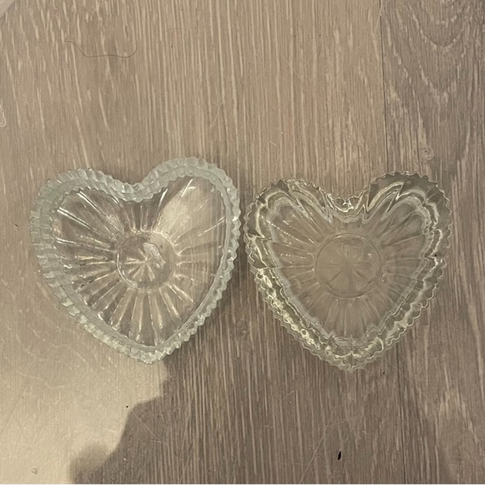 Crystal Glass “Heart-Shape” Miniature Jewelry holder